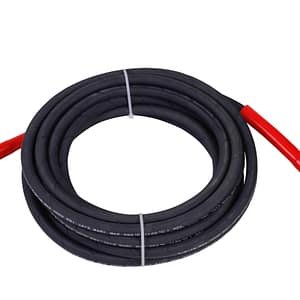 HMC AN1632 3/8" Single Steel Wire Braid Rubber Hose,Fabric Surface