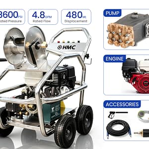 3600PSI 4.8GPM P1824TE-IS-AGR RATO Engine Pressuer Washer