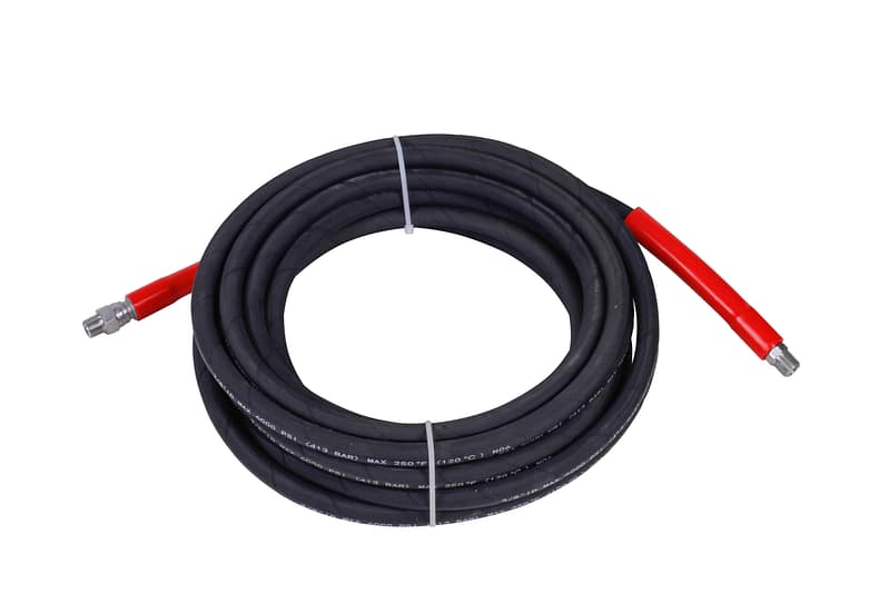 HMC AN1650 3/8″ Single Steel Wire Braid Rubber Hose,Fabric Surface
