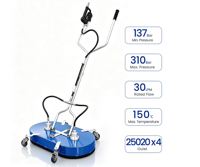 4500PSI 8.0GPM AF36SS-HCE4 22” Stainless Steel Surface Cleaner